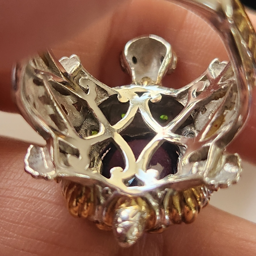 Beautiful Michael Valitutti NH sterling Silver 925  2 Tones  Ring Size 9 - Picture 8 of 9